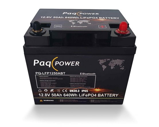 12V (12,8V) 50Ah 640Wh LiFePO4 PaqPOWER battery