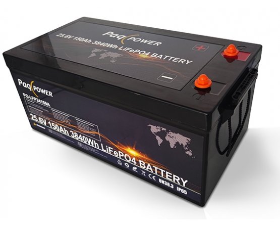 24V (25,6V) 150Ah 3840Wh LiFePO4 PaqPOWER battery