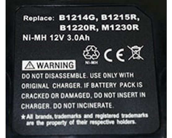 AEG BS 12 G battery B1214G 12v/3Ah NiMH