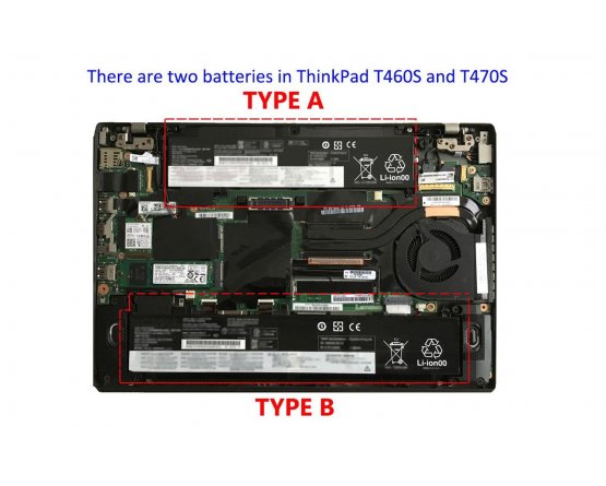 Lenovo ThinkPad T460s/T470s laptop battery