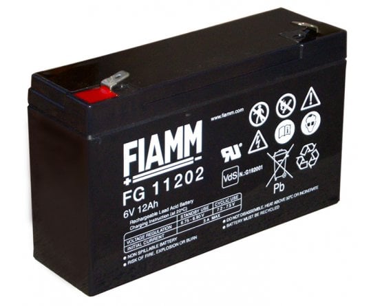 6V/12Ah FIAMM 5 Years VRLA battery FG11202