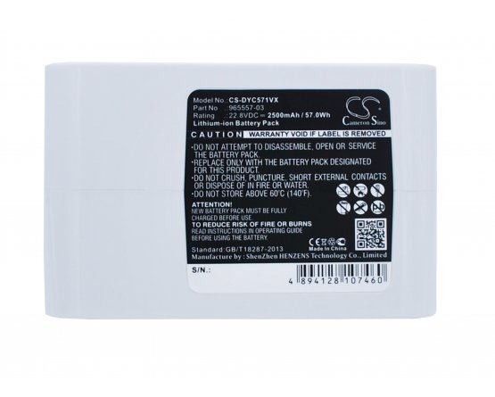 Dyson vacuum cleaner battery replaces 965557-03/Type-B