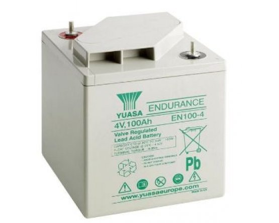 4V/108Ah Yuasa VRLA battery over 12 year EN100-4
