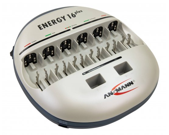Ansmann Energy 16 plus charger til AAA/AA/C/D/9V