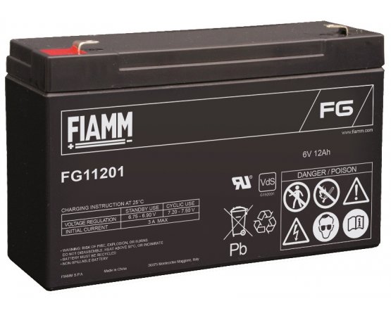 6V/12Ah FIAMM 5 Years VRLA battery FG11201
