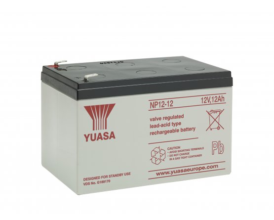 12V/12Ah Yuasa 3-5års VRLA battery NP12-12