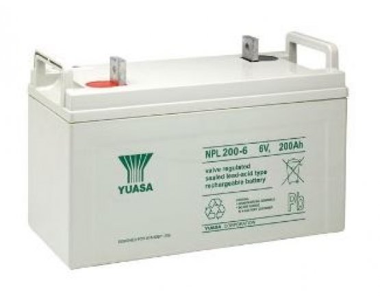 6V/200Ah Yuasa 10-12 years Blybatteri NPL200-6