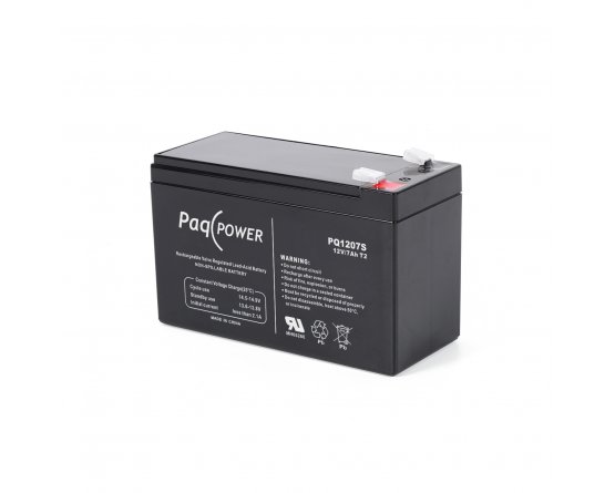 12V/7Ah PaqPOWER VRLA battery 5 years Superior