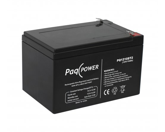 12V/10Ah PaqPOWER VRLA battery 5 years Superior