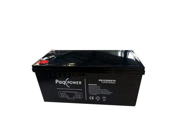 12V/200Ah PaqPOWER VRLA battery 10 years Extended