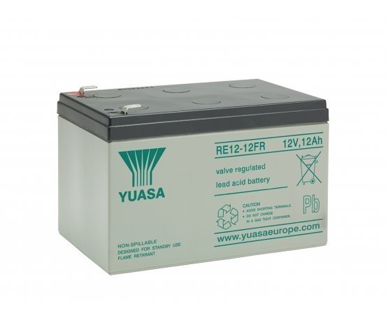 12V/12Ah Yuasa 6-9 years Blybatteri RE12-12FR