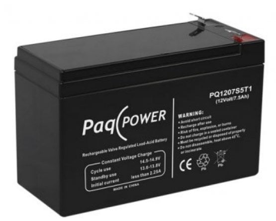 12V/7,5Ah PaqPOWER VRLA battery 5 years Superior