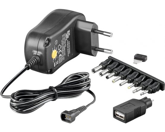 Universal Power Supply 3-12V/1A 12W 1 USB/8 DC