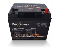 12V (12,8V) 50Ah 640Wh LiFePO4 PaqPOWER battery