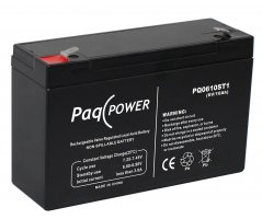 6V/10Ah PaqPOWER VRLA battery 5 years Superior