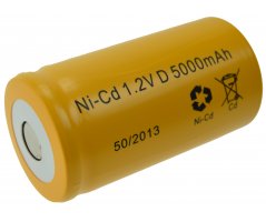 NiCd D-SIZE battery 1,2V 5000mAh flat top