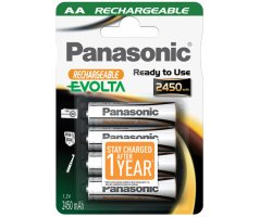 AA/P6E Panasonic Evolta genopladelig 2450mAh