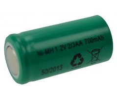 NiMH 2/3AA battery 1,2V 700mAh