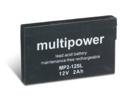 12V/2A VRLA battery Multipower Slimline