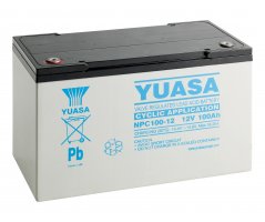 12V/100Ah Yuasa VRLA battery up to 600 cyclic design life
