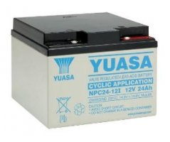 12V/24Ah Yuasa VRLA battery up to 600 cyclic design life