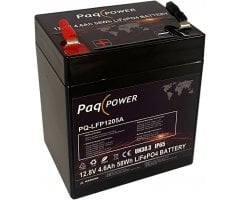 12V (12,8V) 4.6Ah LiFePO4 PaqPOWER battery