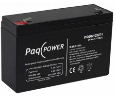 6V/12Ah PaqPOWER VRLA battery 5 years Superior