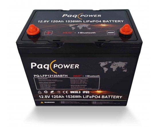 12V (12,8V) 120Ah 1536Wh LiFePO4 PaqPOWER battery 