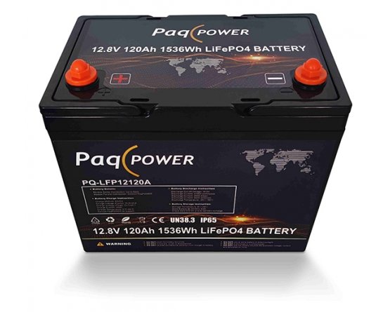 12V (12,8V) 120Ah 1536Wh LiFePO4 PaqPOWER battery