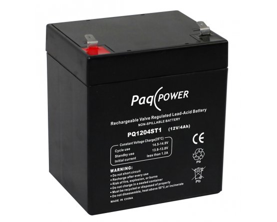 12V/4Ah PaqPOWER VRLA battery 5 years Superior