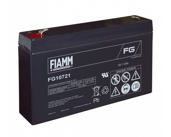 6V/7.2Ah FIAMM 5 Years VRLA battery FG10721