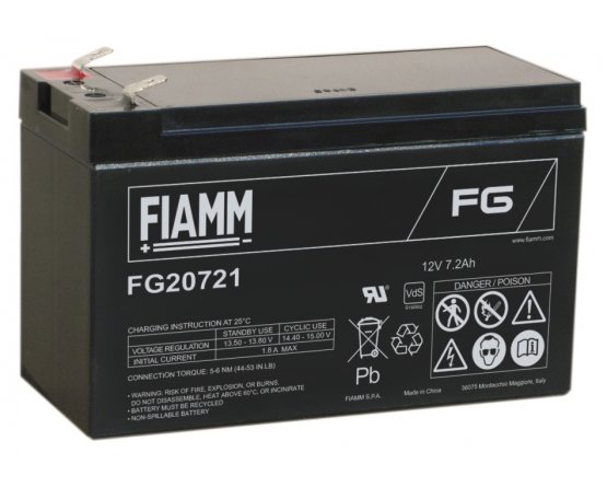 12V/7.2Ah FIAMM 5 Years VRLA battery FG20721