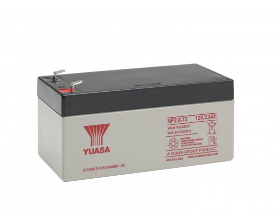 12V/2,8Ah Yuasa 3-5 years VRLA battery NP2.8-12