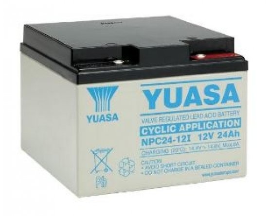 12V/24Ah Yuasa VRLA battery up to 600 cyclic design life