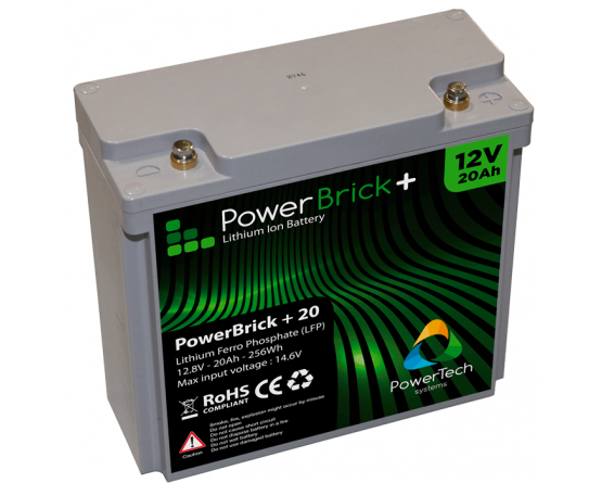 PowerBrick LiFePO4 battery 12V/20Ah