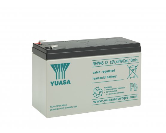 12V/8Ah Yuasa 6-9 years Blybatteri REW45-12