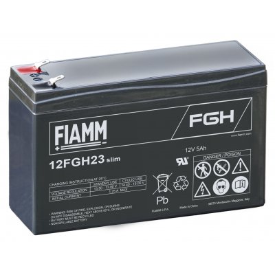 12V/5Ah FIAMM VRLA battery High Rate slim12FGH23