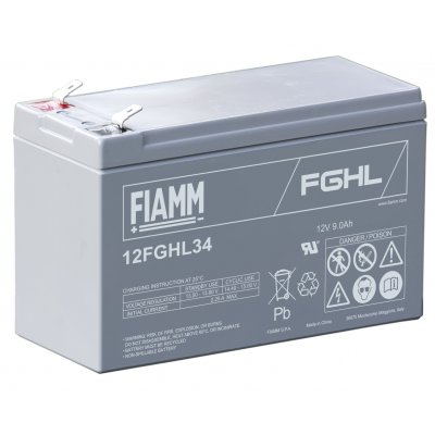 12V/9Ah FIAMM 10 Years High Rate VRLA battery 12FGHL34