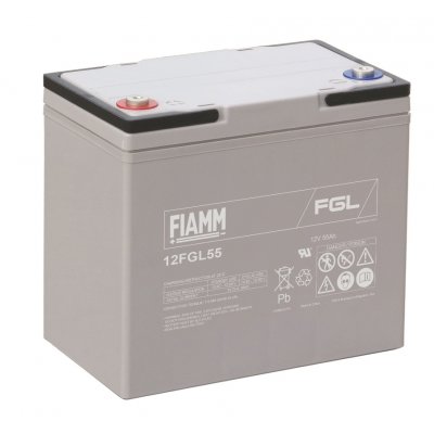 12V/55Ah FIAMM 10 Years VRLA battery 12FGL55