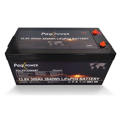 12V (12,8V) 300Ah 3840Wh LiFePO4 PaqPOWER battery