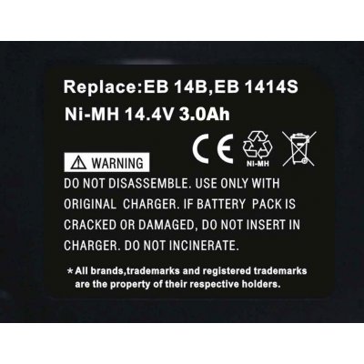 Hitachi DS 14DAF2 battery EB 1414L 14,4v/3Ah NiMH