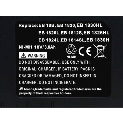 Hitachi C 18DL battery EB 1812S 18v/3Ah NiMH