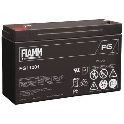6V/12Ah FIAMM 5 Years VRLA battery FG11201