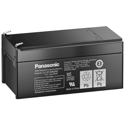 12V/3.4Ah Panasonic VRLA battery LC-R123R4P