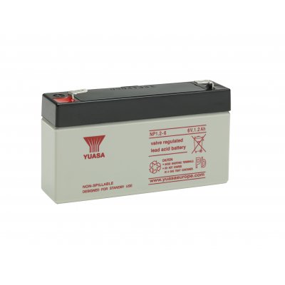 6V/1,2Ah Yuasa 3-5års VRLA battery NP1.2-6
