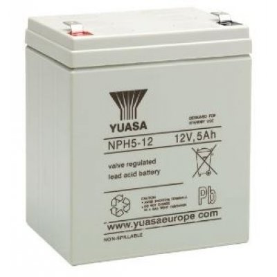 12V/5Ah Yuasa 3-5 years Blybatteri NPH5-12(FR)