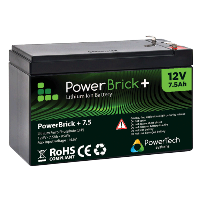 PowerBrick LiFePO4 battery 12V/7,5Ah