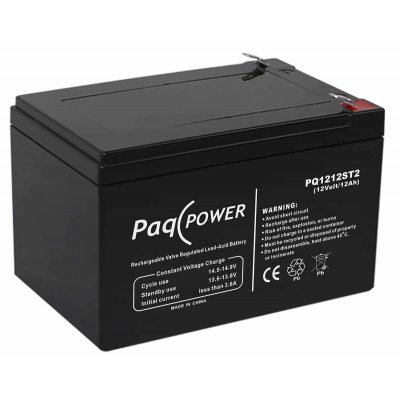 12V/12Ah PaqPOWER VRLA battery 5 years Superior