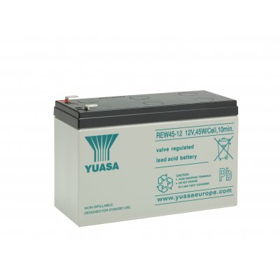 12V/8Ah Yuasa 6-9 years Blybatteri REW45-12