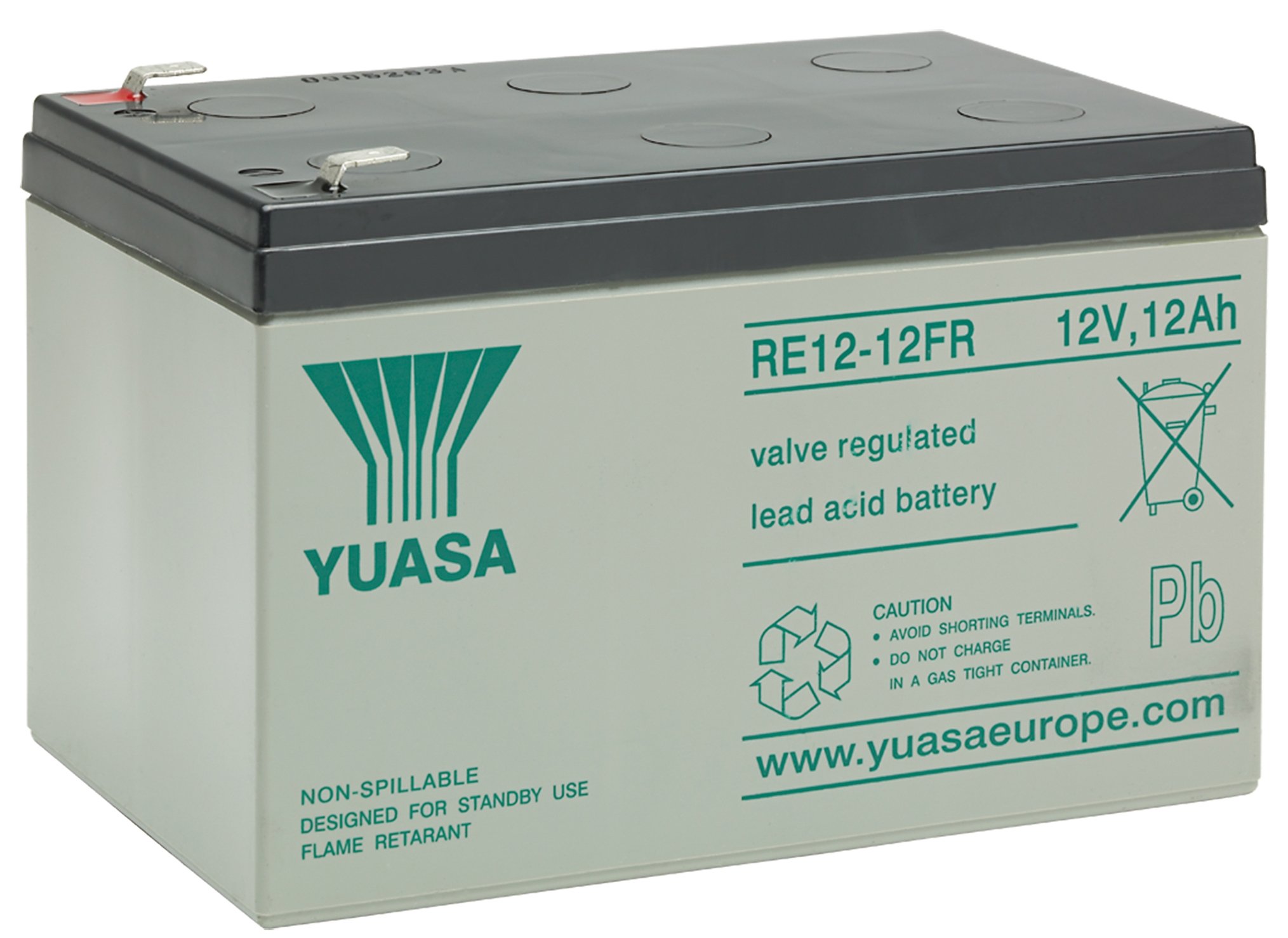 12V/12Ah Yuasa Blybatteri RE12-12